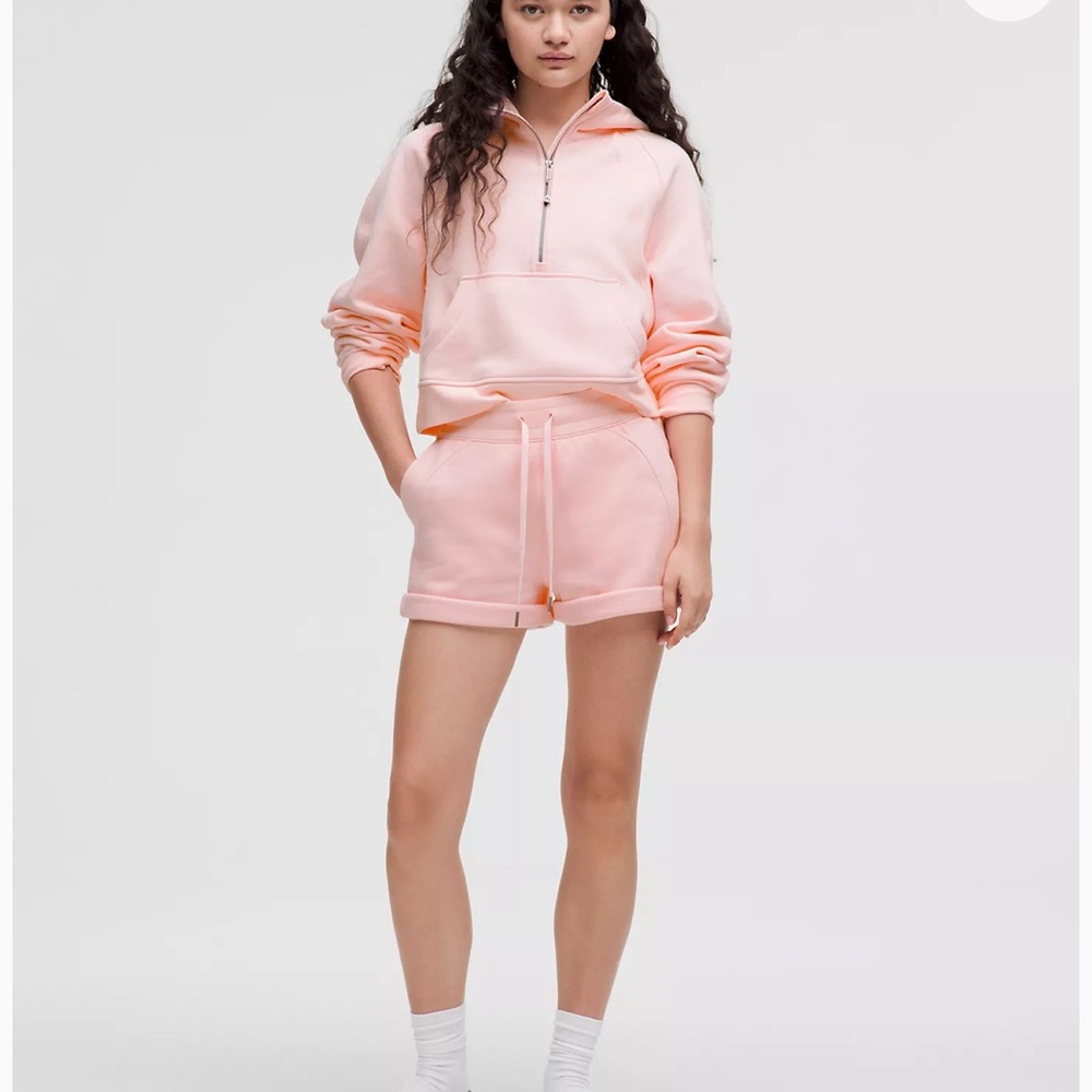 Lululemon half zip strawberry milkshake xS